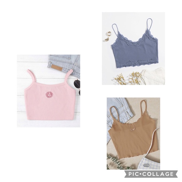 SHEIN Tops - 3pcs- Shein Crop Cami Tops